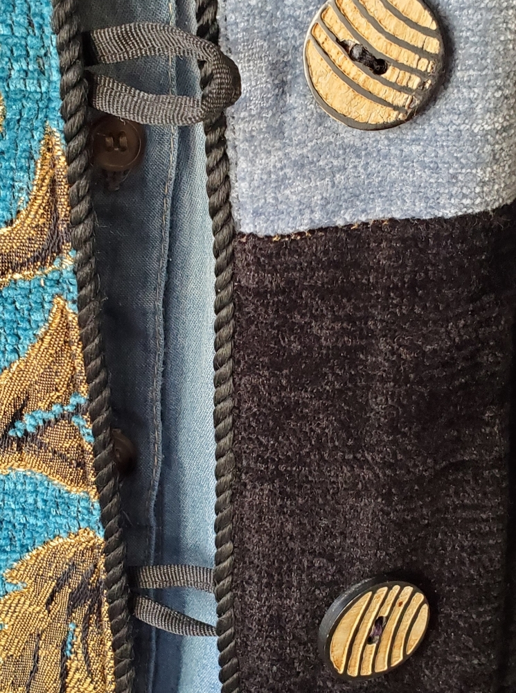 Indigo Moon Collarless Boho Jacket - image 7